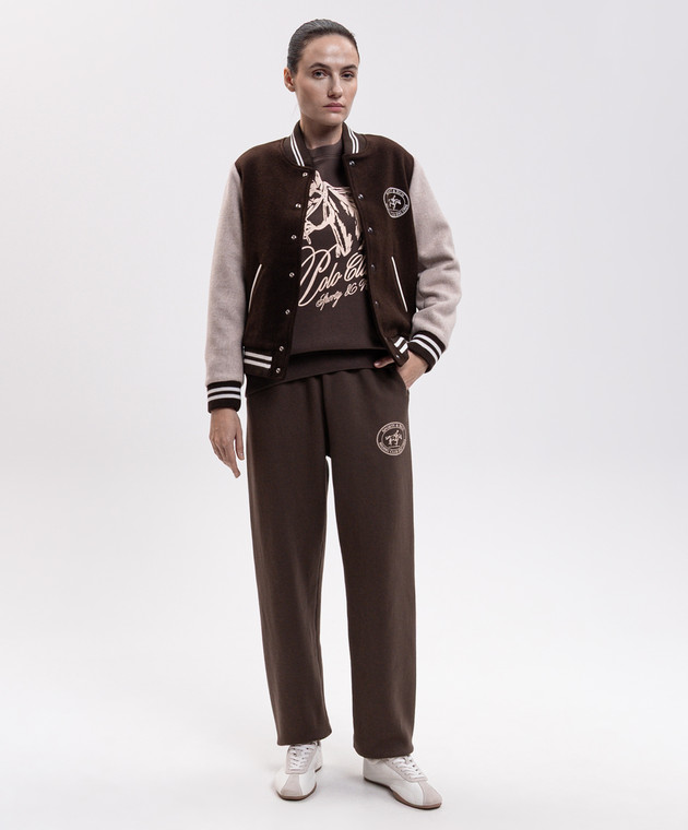 Sporty & Rich Коричневый свитшот с принтом ST10383271BR03 изображение 2