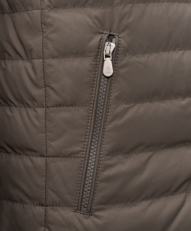 Brunello Cucinelli Сірий пуховий жилет MV4081797 зображення 5