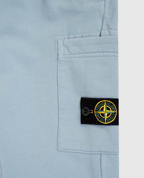 Stone Island Дитячі блакитні джогери з логотипом K2S166200001S0A2068