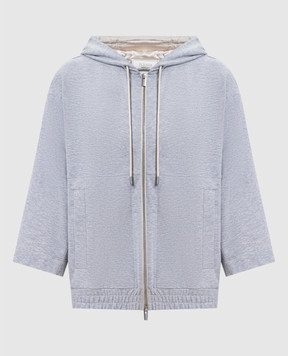 Peserico Серая меланжевая спортивная куртка с цепочкой A12574J002379