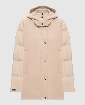 Peserico Бежевий пуховик з вовною S240813195D