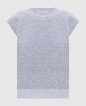 Peserico Блакитний топ з льном M99156F1409386