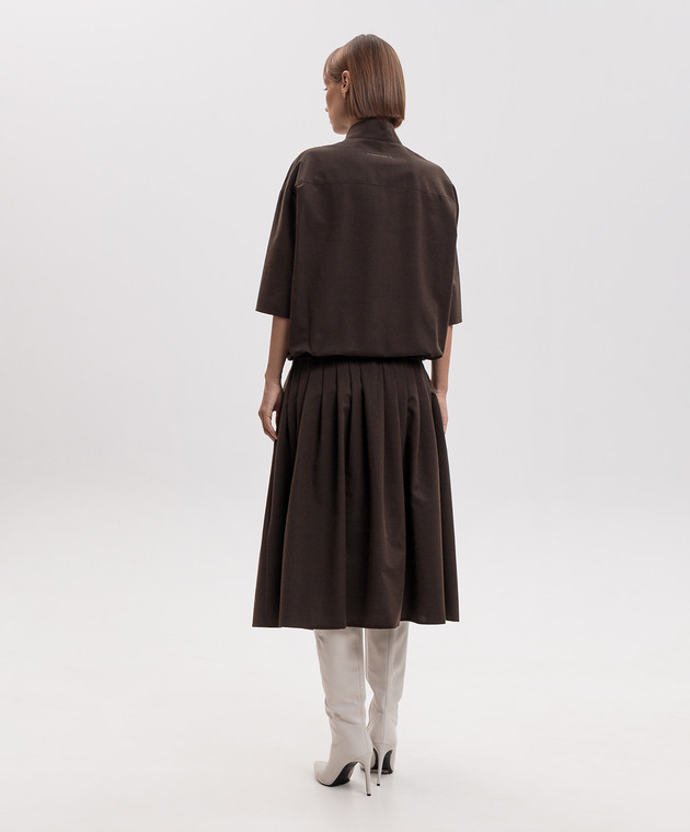 Maison Margiela MM6 Коричнева сукня з вовною S52DG0044M36006 зображення 3