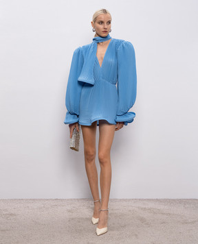 Rowen Rose Блакитна сукня міні Puffy DRSRR452