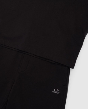 C.P. Company Дитячий чорний костюм з принтом логотипа CMG005LAA171014