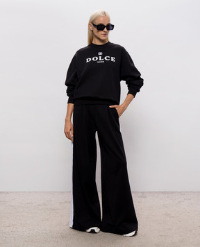 Dolce&Gabbana Черный свитшот с принтом логотипа F9U78ZHU7P4