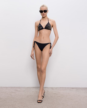 Twinset Чорни купальник з вишивкою 261LMMF22