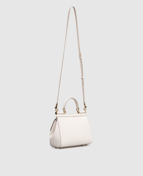 Dolce&Gabbana Біла шкіряна сумка Sicily BB6003B1001