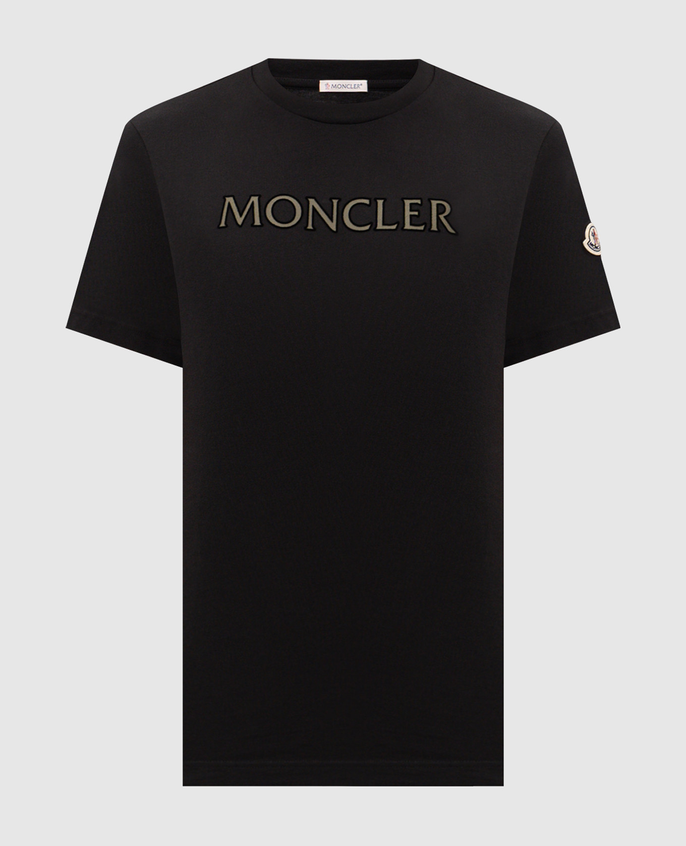 Черная футболка с фактурным логотипом