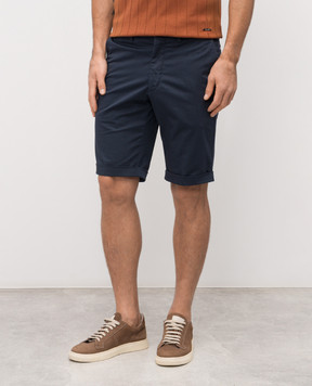 Enrico Mandelli Сині шорти з відворотами 0SHORT5653