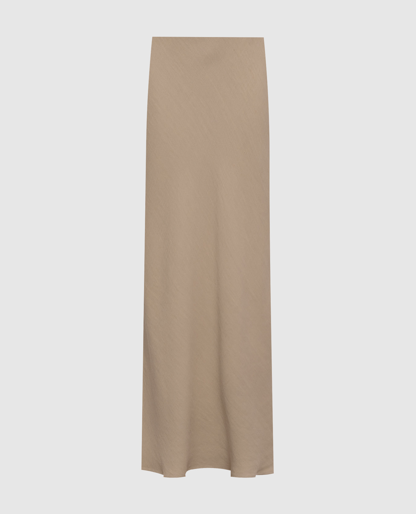 Бежевая юбка макси с льном