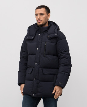 Trussardi Синяя стеганная куртка с логотипом F008M000013NMO805N12