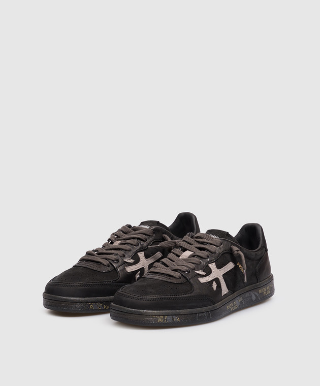Premiata Черные кроссовки BSKTCLAY из нубука BSKTCLAY8439 изображение 2