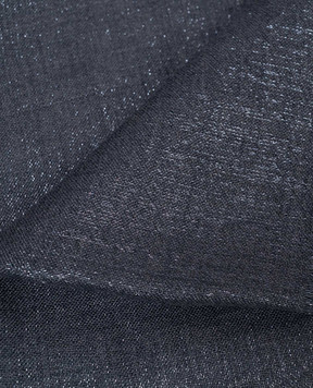 Brunello Cucinelli Синий палантин с кашемиром и шелком с люрексом MSCDAR097P