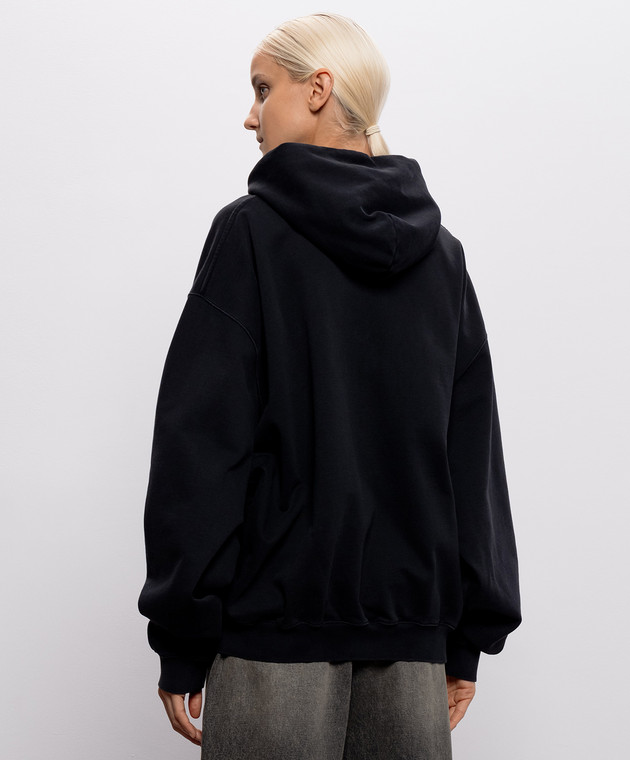 Vetements Черная спортивная куртка с принтом логотипа MH27ZU139Bw изображение 4