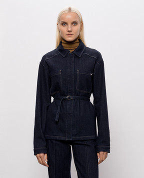 Kiton Синяя куртка с поясом DJ61402K0500L