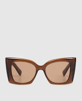 Saint Laurent Коричневі сонцезахисні окуляри Blaze Crystal 862888Y9958