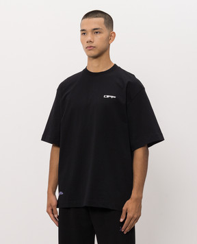 Off-White Чорна футболка з принтом Off 44MAA120F26J008