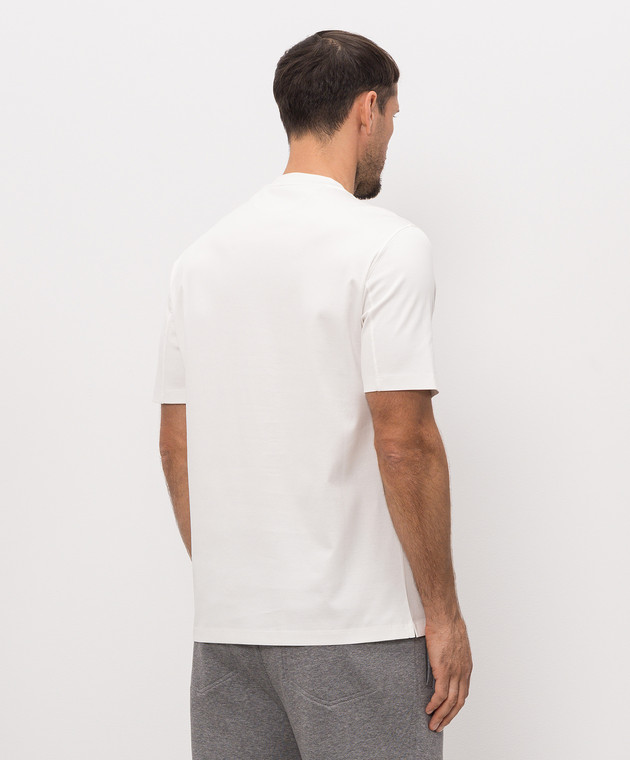 Brunello Cucinelli Футболка цвета айвори M0B131308 изображение 4