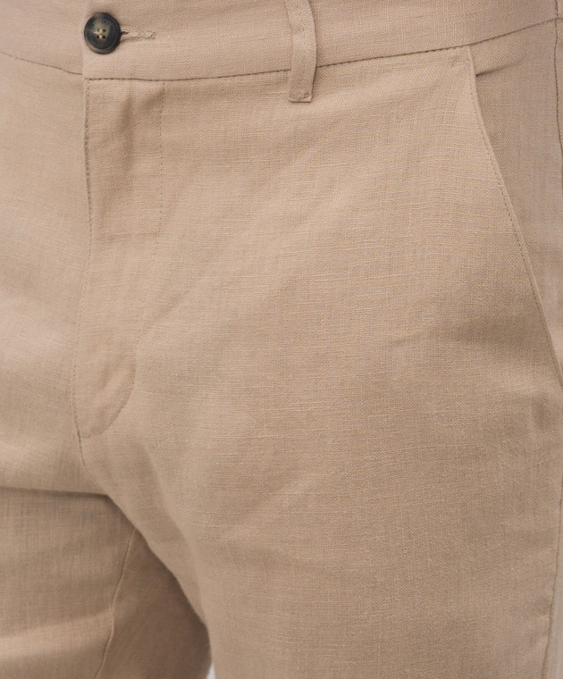 Trussardi Бежеві штани з льону P719M000113NMP313T38 зображення 5