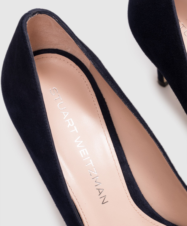 Stuart Weitzman Синие замшевые туфли POWER SK327 изображение 5