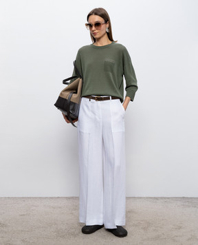 Peserico Зеленый джемпер с льном S99181F129056V