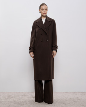 Ermanno Scervino Коричневе пальто з вовни D476D722NKW