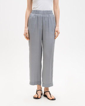 Peserico Белые брюки в принт эмблемы M0430108186