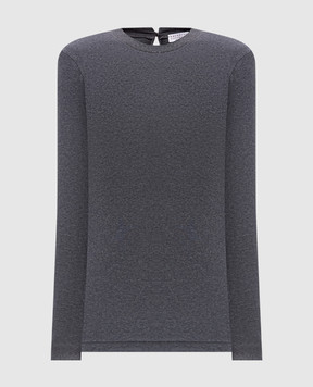 Brunello Cucinelli Серый лонгслив с цепочкой мониль MPTC8BJ300