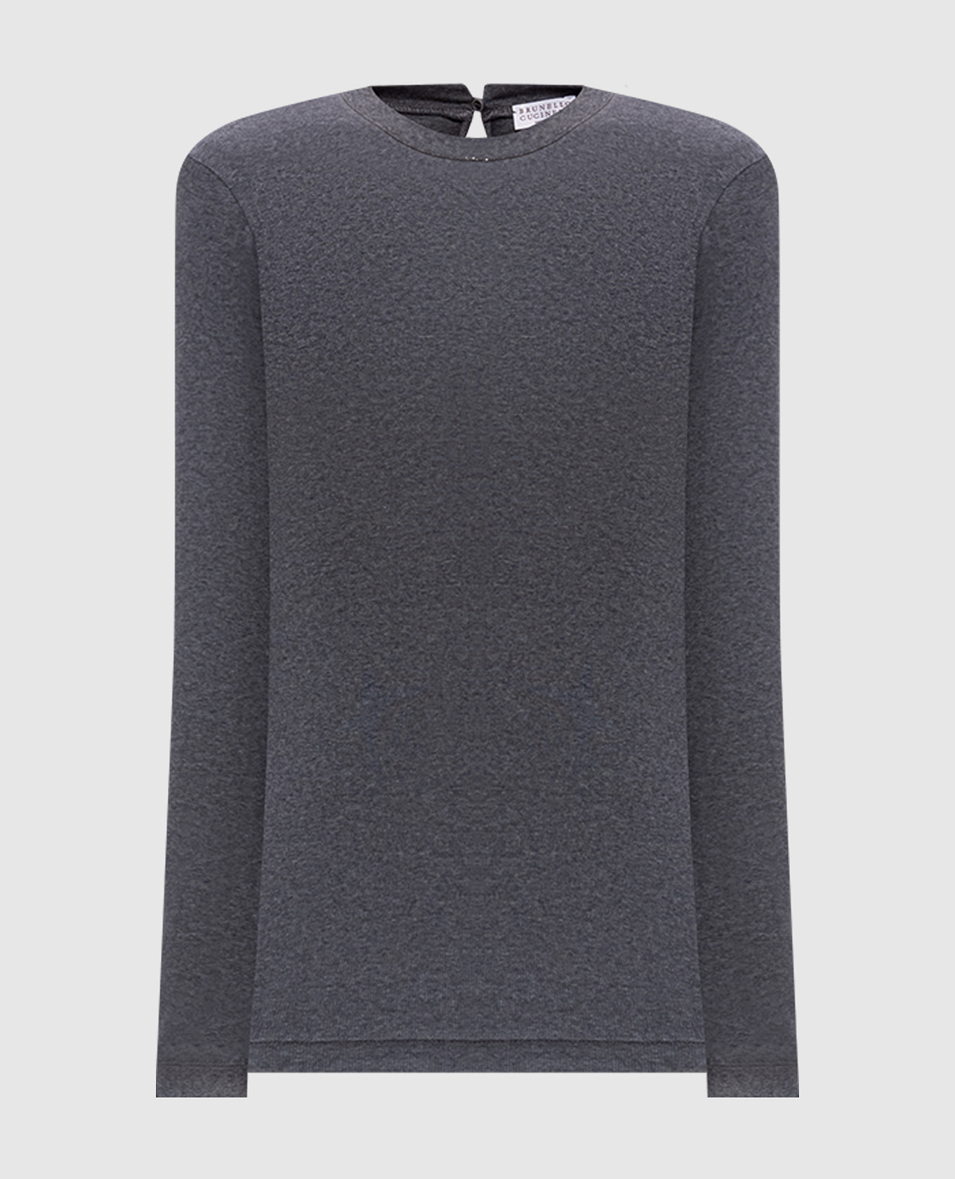 Серый лонгслив с цепочкой мониль