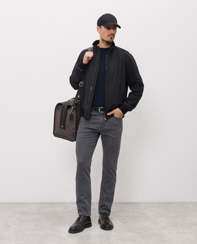 Canali Футболка синього кольору з бавовни MK02460C1161