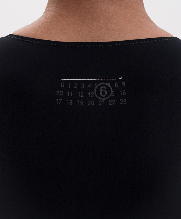 Maison Margiela MM6 Черный боди с принтом логотипа S52NA0075S20518 изображение 5