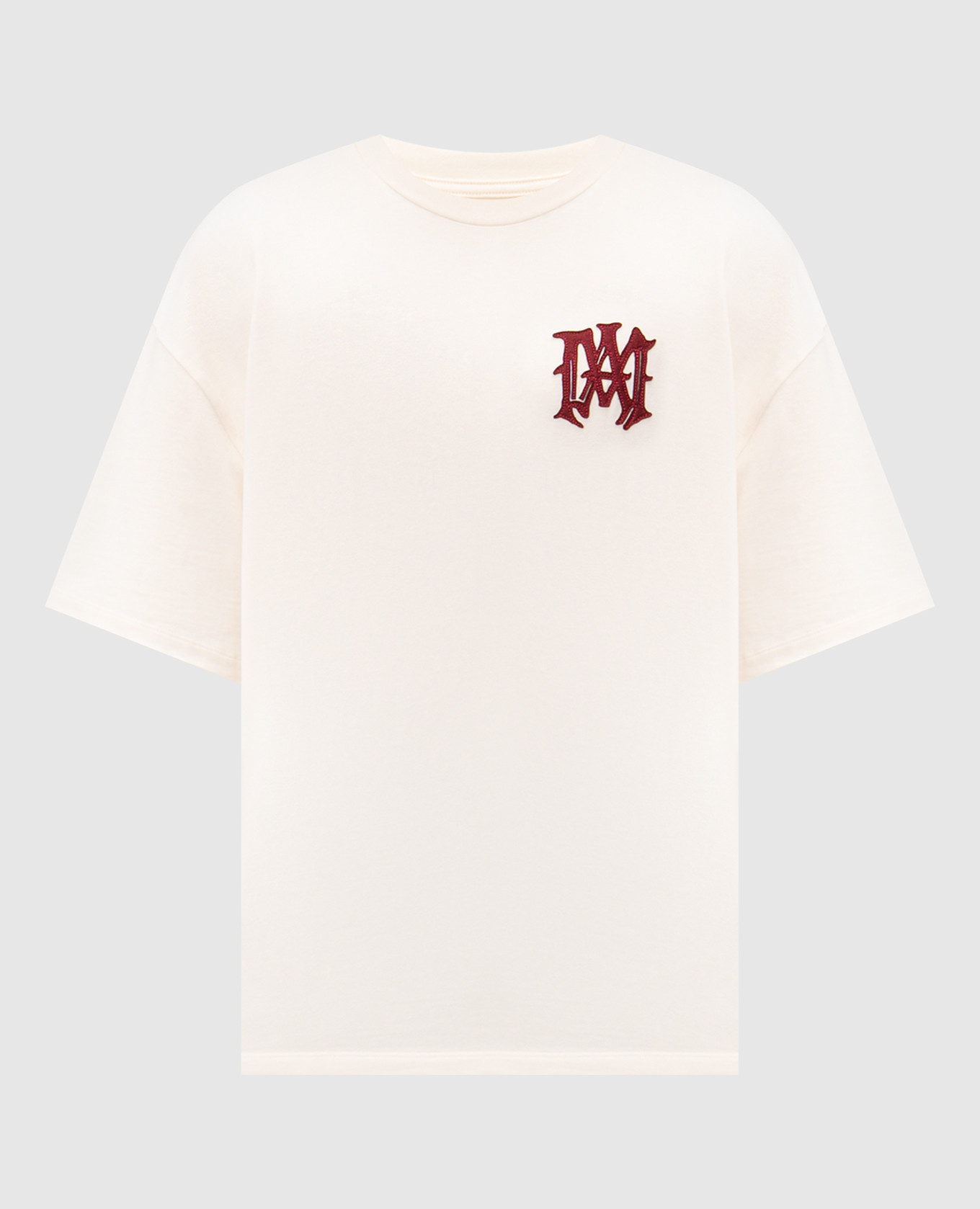 

Бежевая футболка с нашивкой эмблемы, Бежевый, Футболки