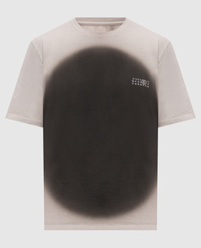 Maison Margiela MM6 Сіра футболка з принтом Spray SH0GC0064M20177