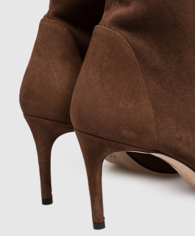Stuart Weitzman Коричневые замшевые ботильоны STUART POWER SJ973 изображение 5