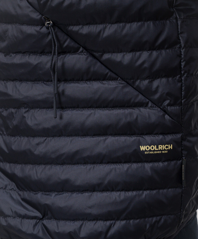 Woolrich Синій жилет з принтом логотипа CFWOVE2005MRUT5268 зображення 5