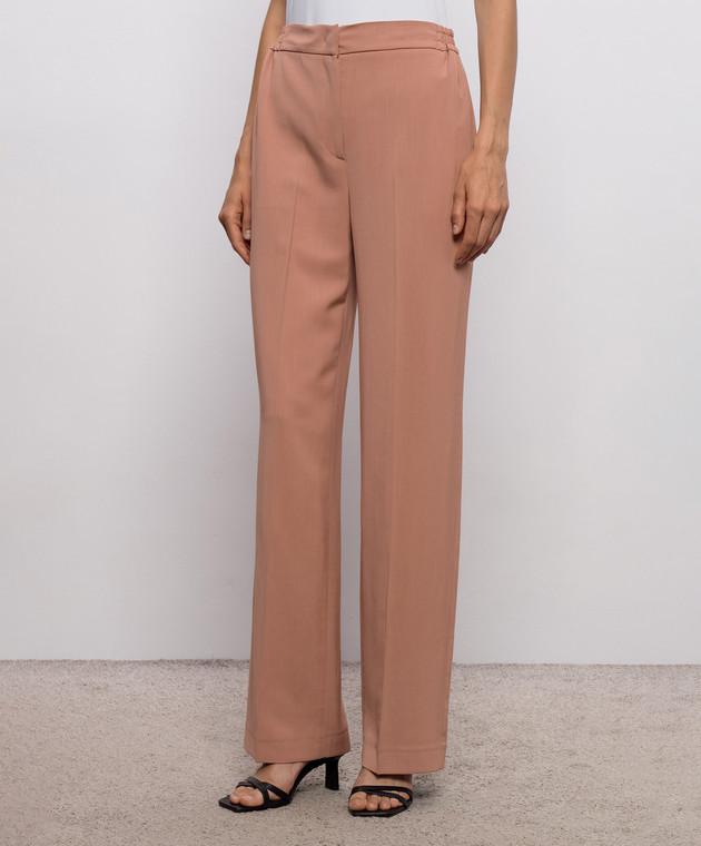 Twinset Рожеві штани з фактурним логотипом 262TP268G зображення 3