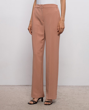 Twinset Розовые брюки с фактурным логотипом 262TP268G