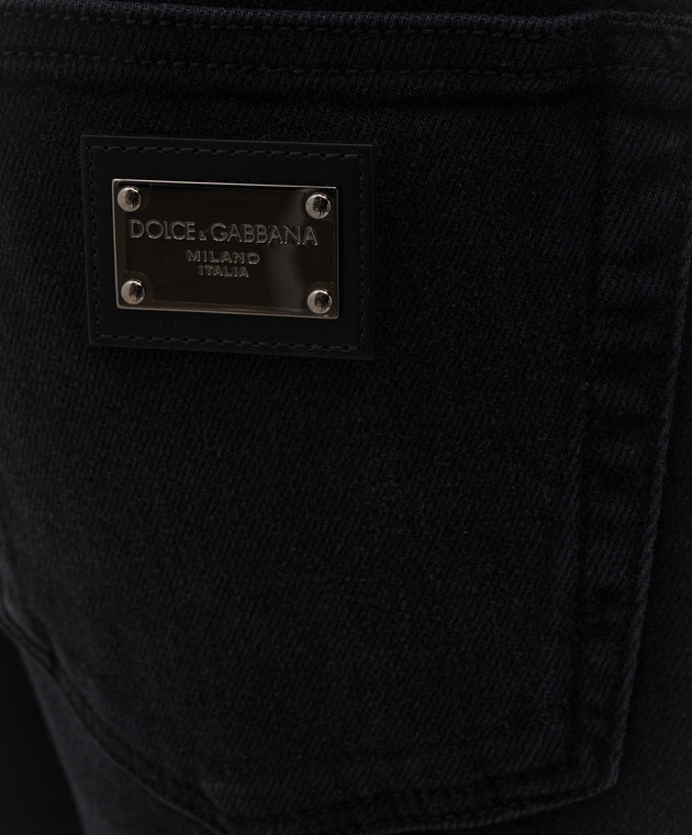 Dolce&Gabbana Черные джинсы с пластиной логотипа GY07CDG8OX1 изображение 5