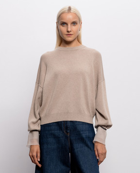 Brunello Cucinelli Бежевый джемпер из кашемира M12747000