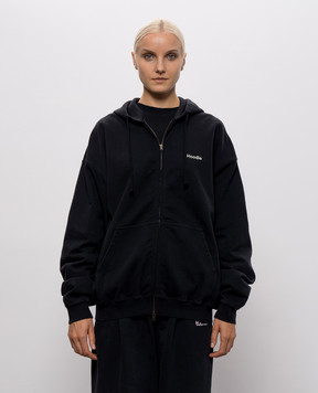 Vetements Черные худи с вышивкой MH27ZU222Bw