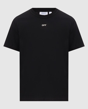 Off-White Черная футболка с принтом Industrial half Arrow 44MAA16MF26J002