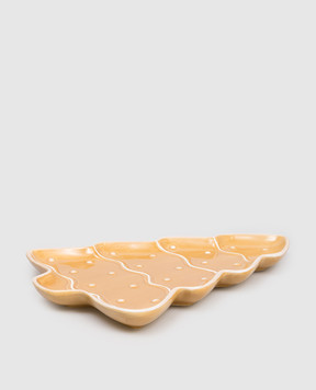 Bloomingville Коричнева тарілка Ялинка для сервірування 82061084