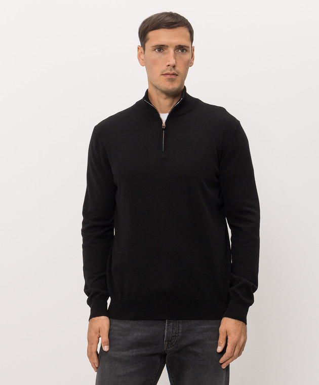 Cashmere&Whiskey Чорний джемпер з кашеміру MU866A1312525R зображення 3