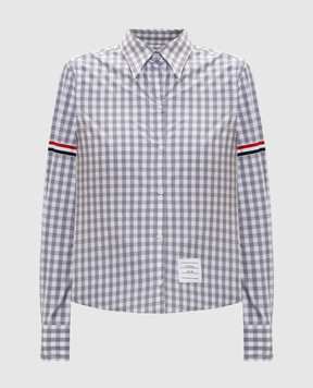 Thom Browne Серая рубашка в клетку FLL203OF0998