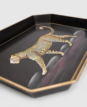 Les Ottomans Декоративна чорна таця з принтом IT107