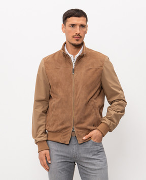 Stefano Ricci Коричнева комбінована куртка MDJ61001905911