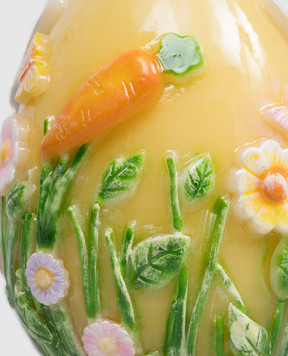 Cereria Introna Жовта свічка у формі яйця з кроликом 2251