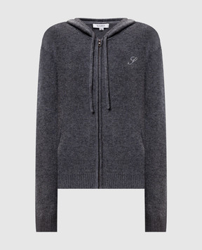 Sporty & Rich Серая спортивная куртка из кашемира и шерсти CA00282327GY34