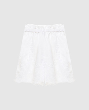 Twinset Білі шорти з льону з мереживом 261TT2183
